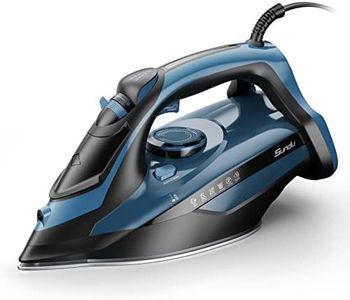 Sundu Steam Iron for Clothes with Rapid Heating Ceramic Coated Soleplate, 1700W Steam Iron with Precise Thermostat Dial, Self-Cleaning, Auto-Off, 15.21oz Water Tank for Home Clothes Ironing Use