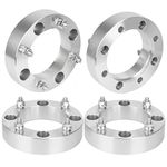 JiiinMiiin 1.5 inch (38mm) 4x137 to 4x137 ATV Wheel Spacers with 110mm Hub Bore & 10x1.25 Studs, Compatible with Kawasaki Can-Am Bombardier UTV (Read Listing for Year Model) - Silver