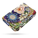 xiviers Business Card Holder，PU Leather Business Card Case Color Printing Pattern Card Holder Wallet，Pockets Magnetic Credit Card Holders for Men and Women，Mandarins, Mandarins, Mandarins Business Card Holder