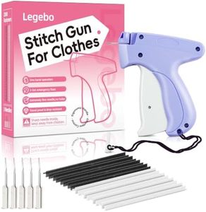 Legebo Upgraded Stitch Gun for Clothes, Handheld Quick Clothing Fixer, Clothing Tagging Gun for Home & Retail Use, Includes 6 Needles, 1000 Black & 1000 White Fasteners (Blue,1 Pack+2000 Fasteners)