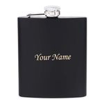 Celebr8 Personalized Hip Flask with Name Engraved, Stainless Steel Liquor Flasks or Alcoholic Beverage Holder, Diwali Gift for Employees, Diwali Gifts for Family/Friends/Clients/Staffs (210 Ml)