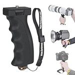 Universal Ergonomic DSLR Mirrorless Camera Camcorder Monocular Hand Grip Stabilizer, Portable Handheld Selfie Stick, Long Focus Lens Video Light Holder Mount for YouTube Tiktok Vlogging Starter Kit