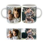 Personalised Mug with Photo (11oz) Photo Collage Personalise with a 2 Photo Collage Gift for Him, Her, Mum, Dad, Friends - Birthday, Anniversary