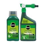 Miracle Grow Liquid Lawn Feed - Lawn Fertiliser Bundle of 1L Fast Green Concentrate Lawn Food & 1L Ready to Use Spray and Feed Lawn Grass Fertiliser with Topline Card for Richer and Greener Grass