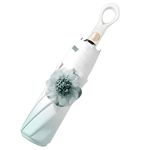 PRIME PICK Water-Resistant Umbrella with Flower Design – UV Protection, Windproof Technology, Durable Material for Men & Women, Ideal for All Weather Conditions (LAKE GREEN)