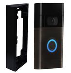 GESTECH Fixed Slim 15 Degree Angle Mount Wedge Only Compatible With Battry Video Doorbell 1st Gen, 2nd Generation (2nd Gen 2020) 3rd Generation (2024) (15° Angle Mount)
