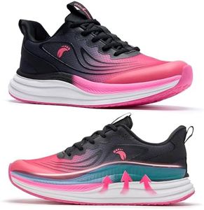 OrthoComfoot Women's Orthopedic Road Running Shoes, Arch Support Plantar Fasciitis Sneakers for Foot & Heel Pain Relief, Comfortable Casual Walking Footwear for Flat Feet, Rose, Size 6.5