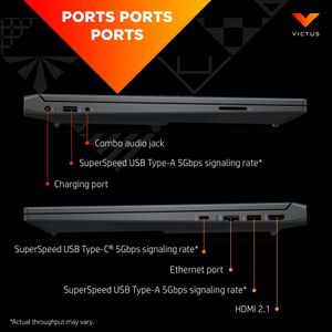HP Victus 15.6" Gaming Laptop – Ryzen 7, RTX 3050, 8GB RAM, 512GB SSD, Silver
