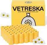 VETRESKA Dog Poop Bag Rolls Daisy Scented Leak-proof Pet Waste Bags Thick and Large Trash Bags for Dog Walking 36 Refill Rolls 540 Bags