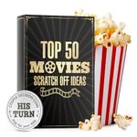 LOVEVIBE Movie Night Scratch Off Cards - Gifts for Movie Lovers - Movie Night Box - Movie Night Gift - Movie Lovers Gift - Couples Gift Ideas - Gifts for Boyfriend, Girlfriend, Her, Him, Husband