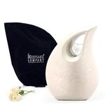 KEEPSAKE COMPANY Extra Large Teardrop Urn for Human Ashes,White Extra Large