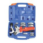 Tube Bender Set Copper Pipe Tubing Bending Tool Kit 90-Degree Multi Size Bending Device Includes Tube Cutter with Carry Box, for 1/4,5/16, 3/8,1/2 Inch, 5,6,8,10,12mm HVAC Refrigeration Tools By VSOON