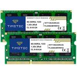 Timetec 16GB KIT(2x8GB) DDR3 / DDR3L 1333MHz PC3-10600 Non-ECC Unbuffered 1.5V / 1.35V CL9 2Rx8 Dual Rank 204 Pin SODIMM Laptop Notebook PC Computer Memory RAM Module Upgrade(16GB KIT(2x8GB))