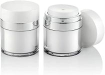 SNNP Lotion Face Cream Dispenser Airless Pump Jars Empty Acrylic Makeup Cosmetic Jar Containers with Pump Refillable Airless Travel Lotion Jar with Lid for Thick Moisturizer Skincare Cream