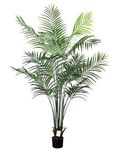 Leflos Artificial Palm Tree Indoor, 6ft Large Faux Dypsis Lutescens Plant with 18 Detachable Trunks, Tall Tropical Fake Palm Tree Silk Areca Palm Plant in Pot, Nice Home & Housewarming Decor