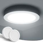 Aigostar 12W LED Ceiling Light, 1350LM LED Ceiling Lights 6500K 2 Pack, Round LED Ceiling Light 113W Equivalent, Dome, Modern, Flush Ceiling Light for Bedroom, Kitchen, Porch, Hallway, Living Room