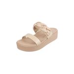 Metro Women Beige Unique Weave-Like Strap Platform Heel Fashion Sandal UK/7 EU/40 (41-291)