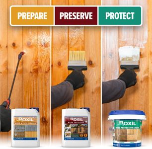 Roxil Wood Waterproofing Liquid 5L – Clear Outdoor Sealer for Decking, Fences, Sheds