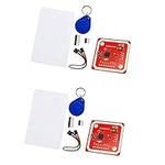 Haldzemo RFID PN532 NFC NXP Reader Writer Module V3 IC Card with S50 White Blank Card for Arduino Raspberry Pi (2 Sets RFID Kit)