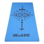 De Jure Fitness Printed Yoga Mat with Carrying Strap, Anti-Slip Extra thick, long & Wide Exercise Sports Mat for Workout, Fitness, Yoga, Gym, Home & Pilates (4 MM, Evil Eye)