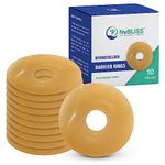 Ostomy Barrier Rings by NuBliss - 10PCs 4mm Thick Stoma Rings Colostomy Supplies for Patients - Flexible and Moldable Adhesive Ostomy Supplies Barrier Rings - 2x2 Inches