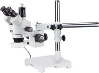 AmScope - 3.5X-180X Boom Stand Trinocular Zoom Stereo Microscope + 54 LED Light - SM-3TZZ-54S