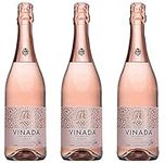 VINADA - Sparkling Rosé - Zero Alcohol Wine - 750 ml (3 Glass Bottles)