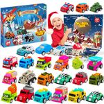 Christmas Gift for Kids Advent Calendar 2024 for Boys:Car Toy Sets Plus 1 Mat Xmas Gifts Toys for 3-6 Year Old Kids Christmas Stocking Stuffers Christmas Countdown Calendars for Boys Toddler Kids