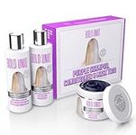 Purple Shampoo, Conditioner & Mask Trio Gift Set. Removes Brassy Yellow Tones. Lightens Blonde, Platinum, Ash, Silver & Grays. Paraben & Sulfate Free. PETA Approved Cruelty-free and 100% Vegan.