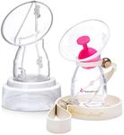 NatureBond Travel Breast Pump, 100ml, Portable breast pump set with pump stopper, pump strap, capsule, pump stand. Breastfeeding Essential, BPA Free Silicone Pump, Nursing Pump