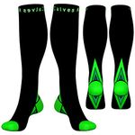 (2 Pairs)Compression Socks / Stockings for Men & Women,Speed Up Recovery BEST Graduated Athletic Fit for Travel, Running, Nurses,Shin Splints, Flight & Maternity Pregnancy. Boost Stamina, Circulation