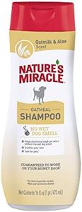 Nature's Miracle Oatmeal Odor Control Dog Shampoo, 473ml, No Wet Dog Smell, Gentle Formula, Locked in Moisture, Oat Milk and Aloe Scent