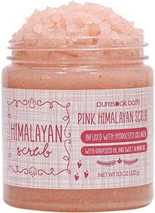 Body Scrub Set- Puresoak Himalayan Salt Scrub Gift Spa Bath Scrub for Exfoliate & Moisturize Body Skin Face, Hand, Foot Scrub Set Gifts For Women & Men Spa Bath Set
