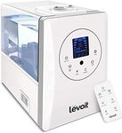 LEVOIT Humidifier for Bedroom, Warm and Cool Mist Humidifiers for Plants, Large Room, 6L Air Humidifier with Remote Control, Essential Oil Tray, Filterless, Auto Mode, Up to 60h, Display Off