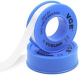 VCELINK PTFE Tape Plumbers Tape to Stop Leaks, Teflon Plumbing Tape for Leaking Pipe Thread Screw Head in Bathroom/Kitchen/Garden, 520" Length 1/2" Width with Blue Snap-On Cover (2 Rolls)