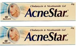 Acnestar Gel| Anti-inflammatory | Anti-bacterial | For Acne, Pimples, Whiteheads And Blackheads | (22 gm x Pack of 2)