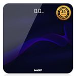 beatXP Gravity Ambience Digital Weight Machine For Body Weight with Thick Tempered Glass, Best Bathroom Weighing Scale with LCD Display - 2 Year Warranty