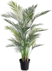 Blooming Artificial - Areca Palm Plant Indoor, Realistic Artificial Palm Tree for Garden, Home, and Office, Year Round Decorative Foliage, UV and Water Resistant (Green) (140cm)