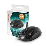 Dynamode Wired USB 2.0 Computer Mouse - 1000 DPI Ambidextrous Optical Mice with 3-Buttons & Scroll Wheel Compatible with Windows PC, Desktop, Laptop, Mac - Black Plug & Play PC Mouse with 1M Cable