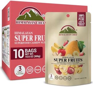 Himalayan Chef Super Reds Freeze-Dried Fruit Cashew Nut Crisps, 30g/each – 10 Pack | Mix Superfood Fruits | Healthy Snacks Packed with Multivitamins, High Fiber & Antioxidants for Energy Boost