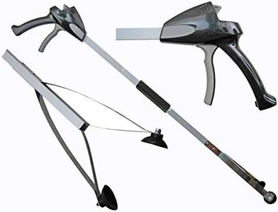 ArcMate EZ Reacher PRO Outdoor Suction Cup Reacher with Locking Grip and Handle, Collapsible with Slip Joint, Indoor Commercial and Outdoor Use, 4.5" Wide Jaw, 8lb. Capacity, Black, 32" (32P-DC-1-FBA)
