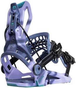 Nidecker Flow Fenix Snowboard Bindings – Mid-Flex All-Mountain Binding with Asym UniBack & EVA Base – Orchid, Small