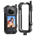 ULANZI Select Protective Cage for insta360 X3 Accessories-ULANZI C-X3 insta360 X3 Vlog Case I Aluminum Alloy I2 Cold Shoe I Silicone Lens Cover ICarrying Bag INo Block Mic Mount & Battery Replacement