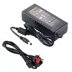 15V 3A Power Supply Adapter - Universal AC 100-240V to DC 15V 45W Charger Transformer 5.5x2.5mm Interface Compatible with 15 Volt 1.5A 2A 2.5A Equipment UK Cord