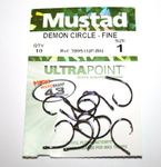 Mustad Demon Circle Hooks Fine 39951NP-BN size 1 Qty 10