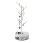 MENGCOOL Jewellery Stand 3 in 1 Jewelry Tree Necklace Bracelet Display Holder Jewellery Organiser Stand for Necklaces Bracelets Rings Earrings and Watches (White)