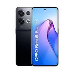 OPPO Reno8 Pro Smartphone, MediaTek Dimensity 8100-MAX 5G, 6.7 120Hz AMOLED screen, 50MP + 8MP + 2MP rear camera, 32MP front camera, RAM 8GB + ROM 256GB, 4500mAh 80W Supervooc, Glazed Black