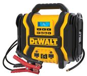 DEWALT DXAEPS14-Type2 2000 Peak Battery Amp 12V Automotive Battery Booster Jump Starter/Power Station with 500 Watt AC Power Inverter, 120 PSI Digital Compressor, and 15W USBa Ports, 25W USBc Port