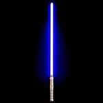 MAQRLT Light saber, Aluminum Hilt 7 Colors Changing Led Light Saber Support Heavy Dueling Sword Gravity Toy for Adult (Silver)