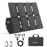SOKIOVOLA 100W Portable Solar Panel for EF/Jackery/Bluetti/Anker Power Station MC4 Output Lightweight & Compact Foldable Solar Panel Charger Kits IP68 Waterproof for RV Travel Outdoor Activities